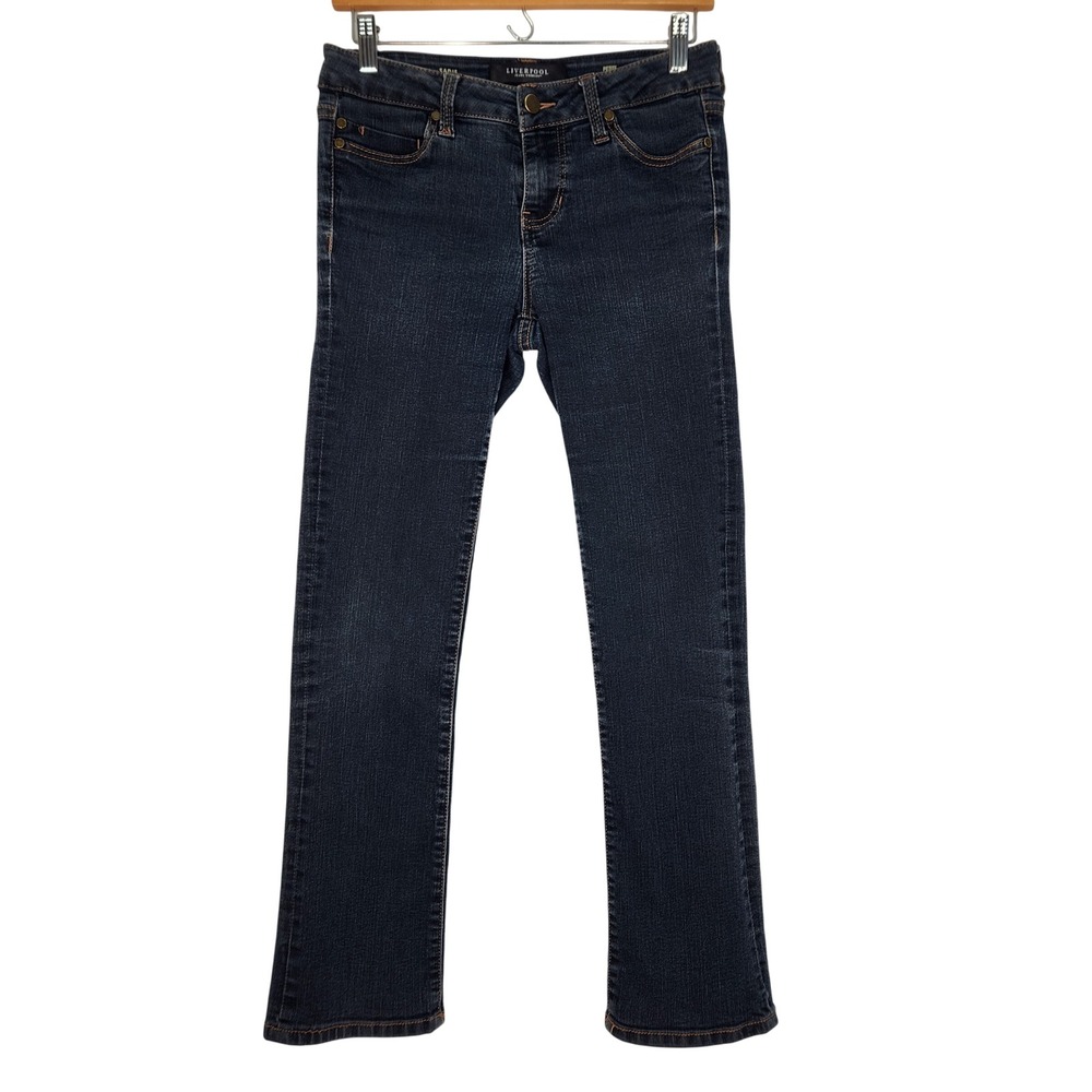 Liverpool Jeans Company Sadie Straight Petite‎ Jeans Dark Wash Size 2 Denim